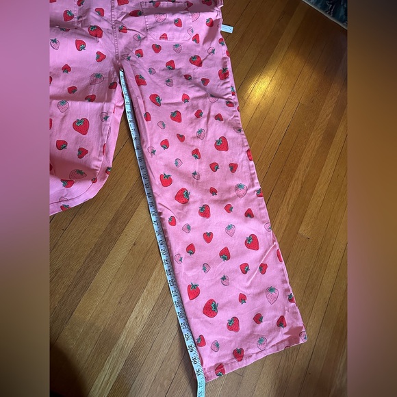 ModCloth Pink Strawberry Overalls, Size 24W, NWT - Picture 3 of 11